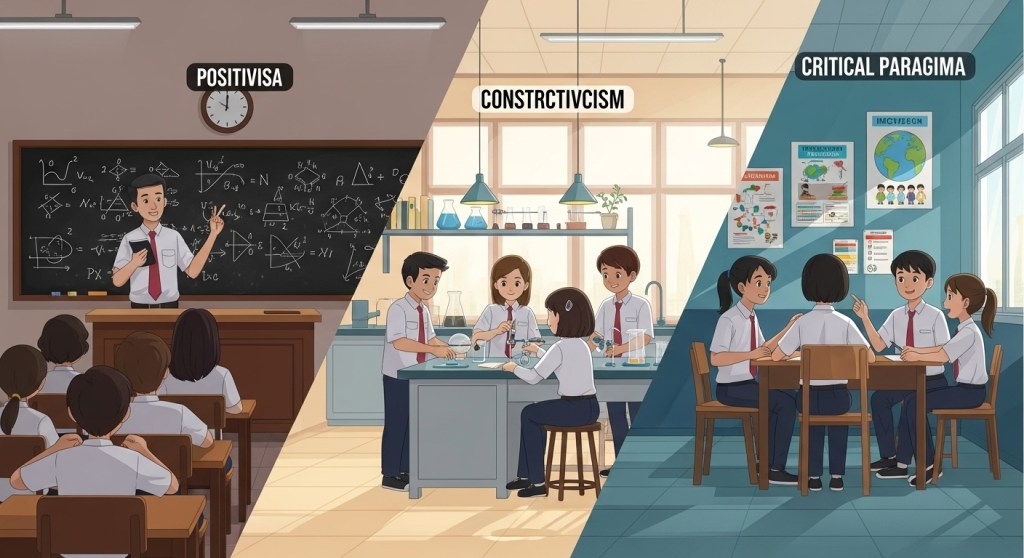 Paradigma Positivisme, Konstruktivisme, dan Kritis dalam Sains Pendidikan